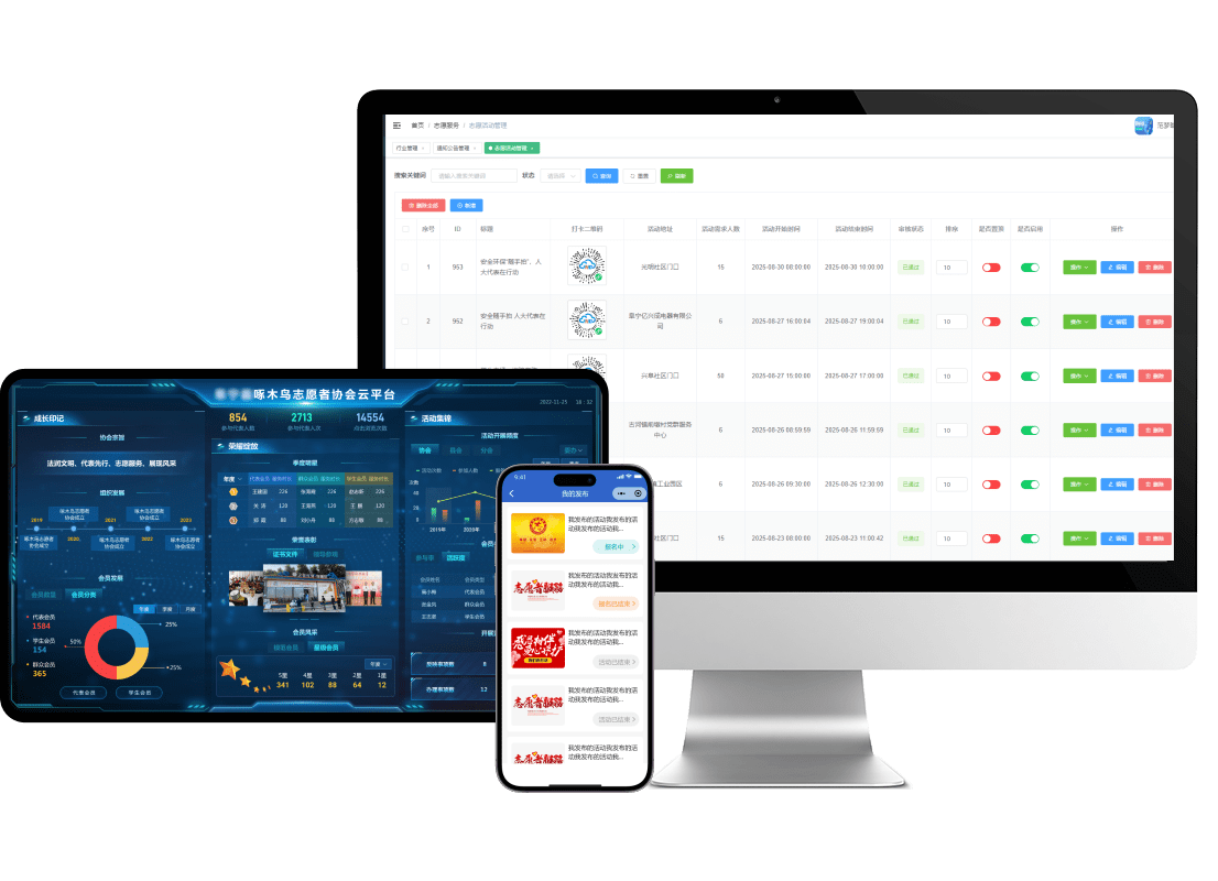 智慧人大管理系统-志愿服务管理