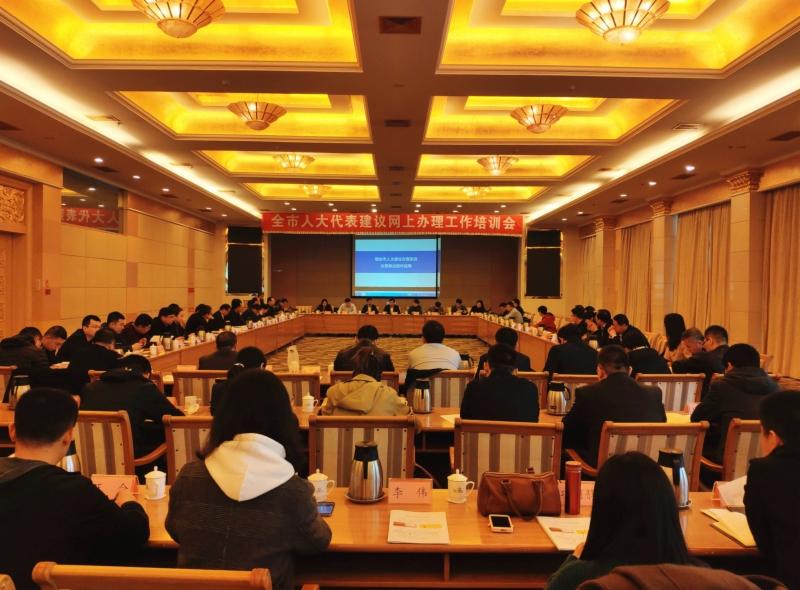 市人大常委会召开人大代表建议网上办理工作培训会议